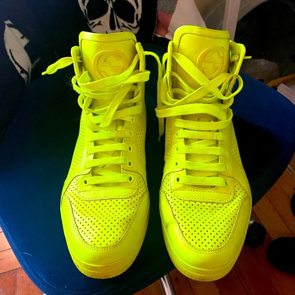 Gucci Shoes Lime Green Gucci Sneakers M 7 W 95 Poshmark